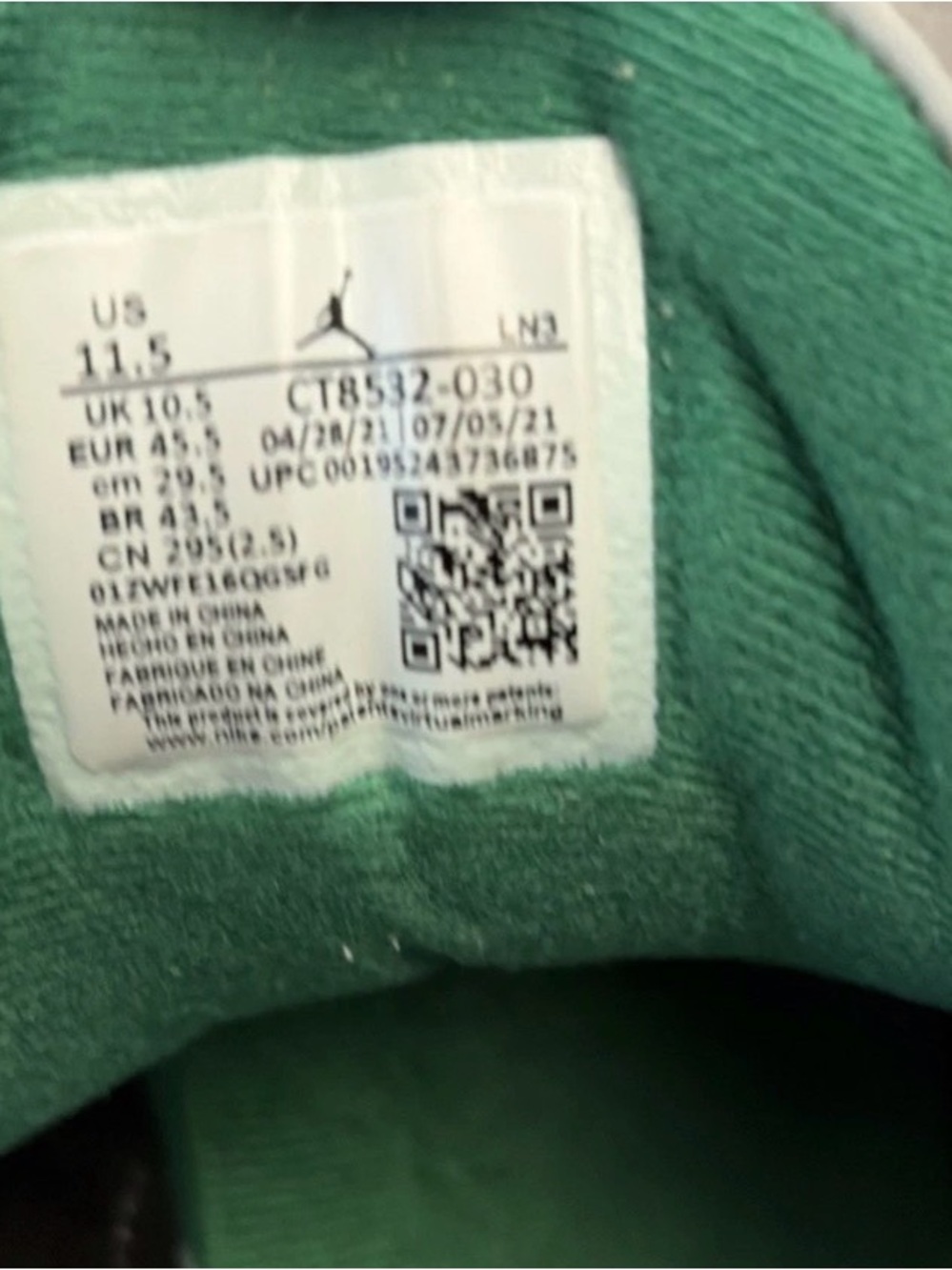 Jordan 3 “pine” size 11.5  100% authentic - Picture 5 of 7